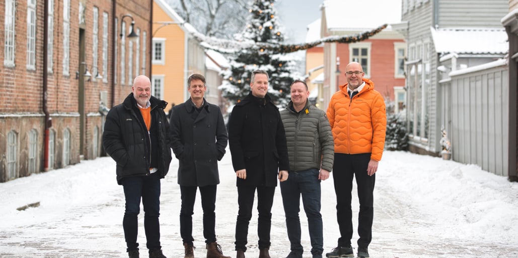 Partnere i Frontkom: Geir Gulland, Fredrik Paus, Per André Rønsen, Thomas Kulvik og Erlend Strømsvik. 
