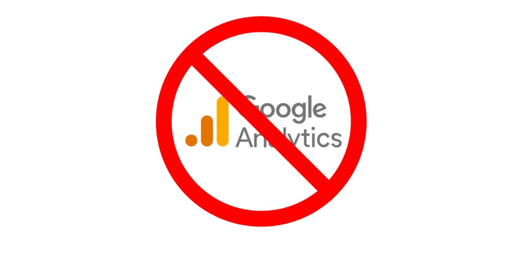 Google Analytics logo with stop sign