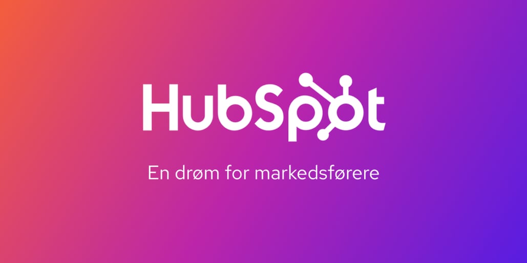Bilde av hubspot-logoen og en tekst: En drøm for markedsførere