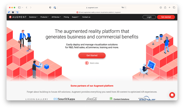 Screenshot of the Augment website